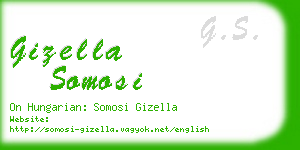 gizella somosi business card